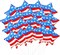 18 Pieces 18 Inches American Flag Stars Balloons, USA Red White Blue Aluminum Foil Balloons for 4th of July, Independence Day Patriotic Birthday Party Decorations